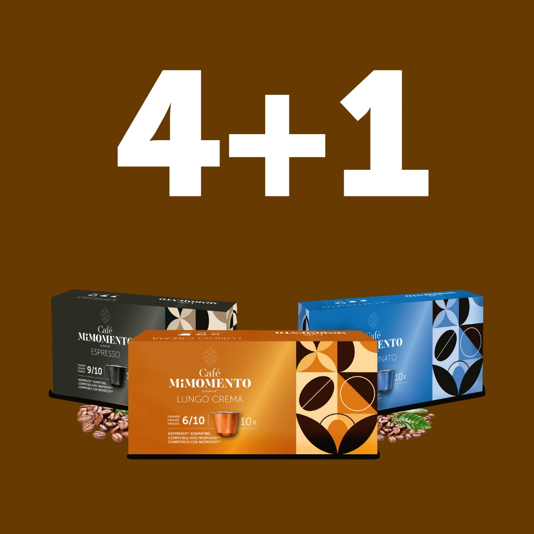 4 plus 1 geschenkt - Kaffee